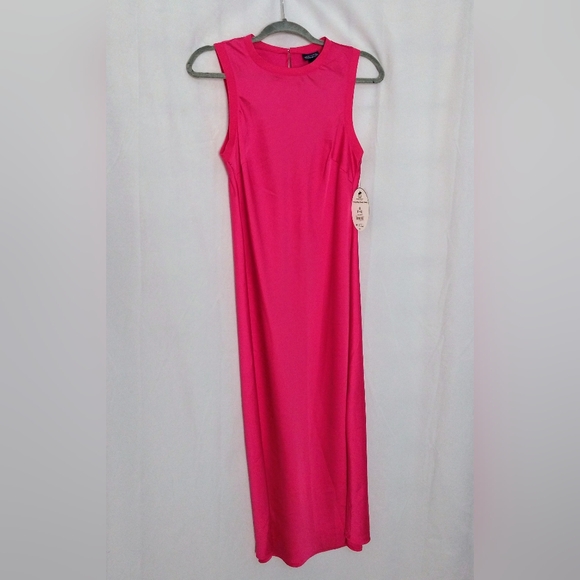 Scoop Satin Sleeveless Midi Tank Dress, Size S (4-6) NWT - Picture 2 of 4